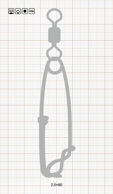 ROLLING SWIVEL WITH OPEN EYE SNAP 2.0×80 - SS / 10 шт.