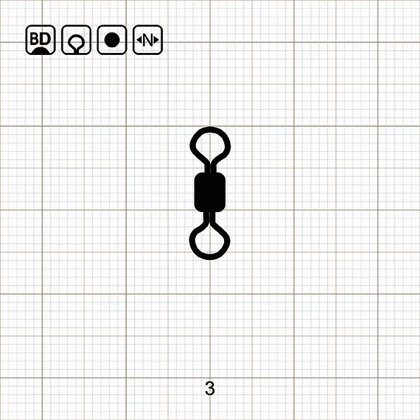 ROLLING SWIVEL 3 BD / 10 шт.