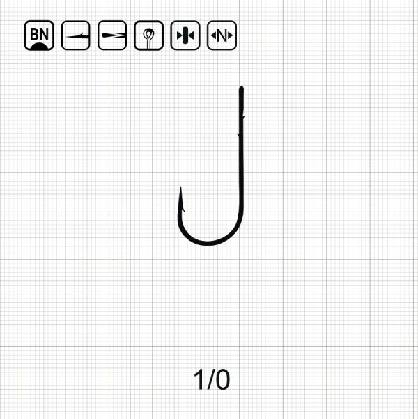 SCORPION ROUND BEND WORM 1/0 BN / 10 шт.