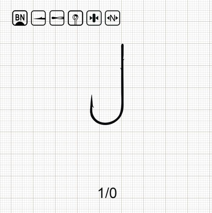 SCORPION ROUND BEND WORM 1/0 BN / 10 шт.