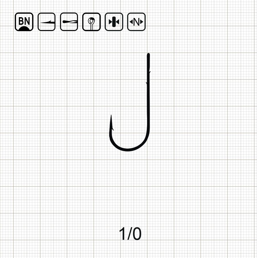 SCORPION ROUND BEND WORM 1/0 BN / 10 шт.