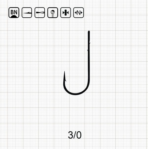 SCORPION ROUND BEND WORM 3/0 BN / 10 шт.