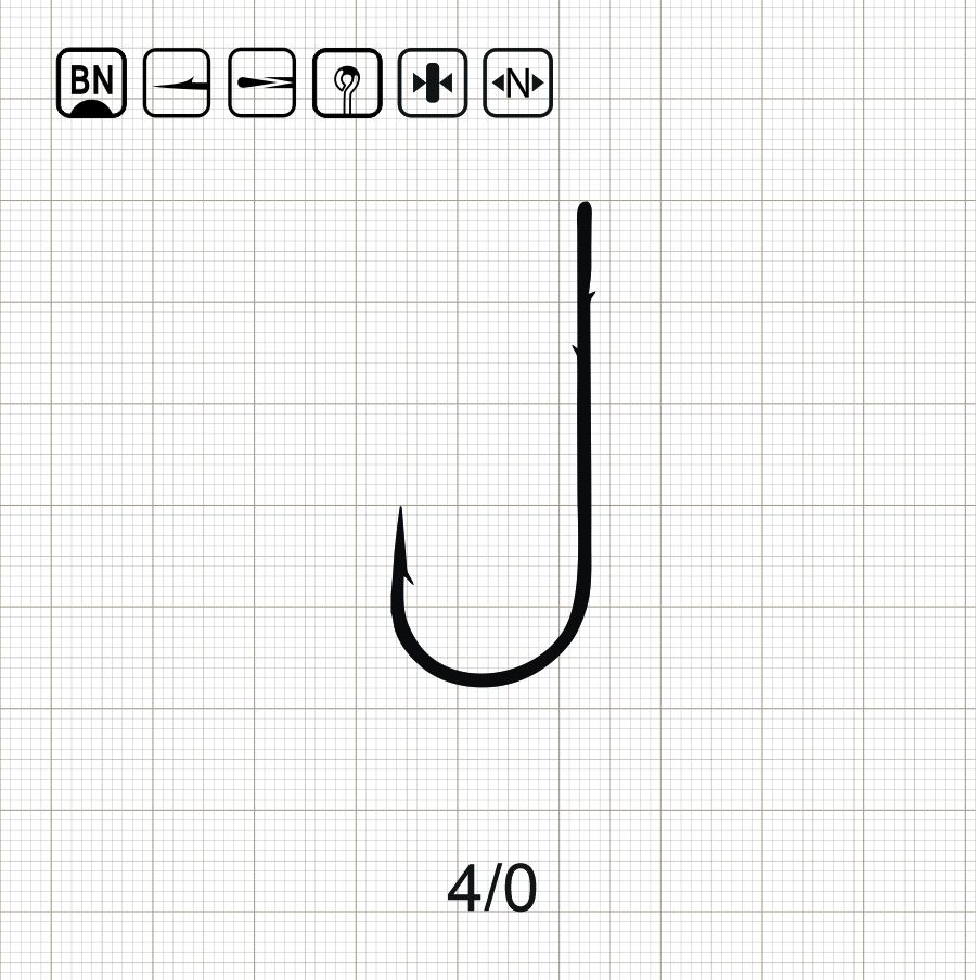 SCORPION ROUND BEND WORM 4/0 BN / 10 шт.