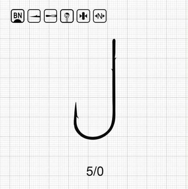SCORPION ROUND BEND WORM 5/0 BN / 10 шт.