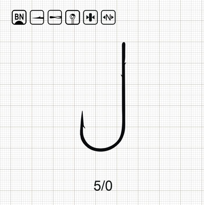 SCORPION ROUND BEND WORM 5/0 BN / 10 шт.