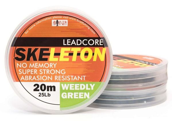 SKELETON LEADCORE BLACK SILT 20 m 25 Lb