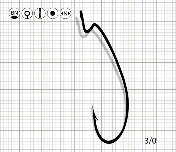 BRATFISHING SM - WORM 3/0 BN / 25 шт.
