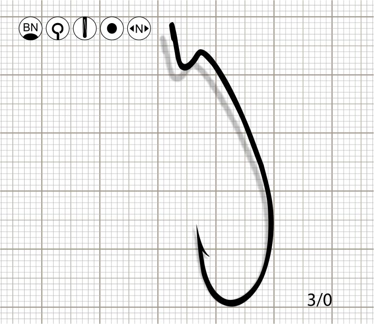 BRATFISHING SM - WORM 3/0 BN / 25 шт.