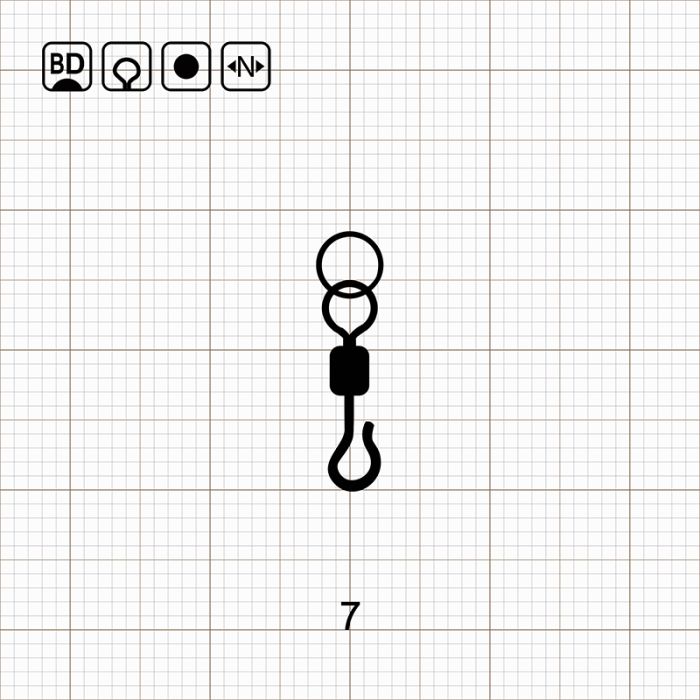 SPINER SWIVEL ROUND 7 BD / 10 шт.