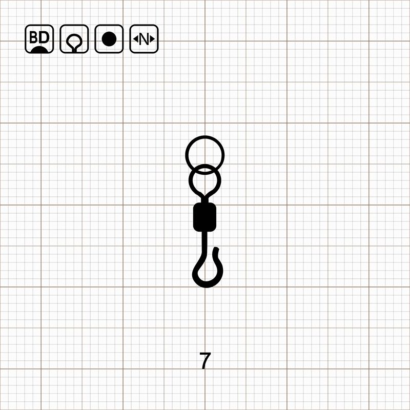 SPINER SWIVEL ROUND 7 BD / 10 шт.