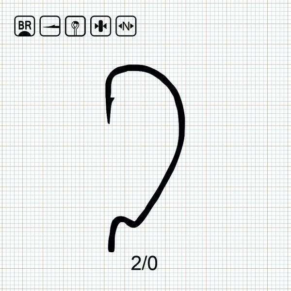 SCORPION SUPER LOCK WORM 2/0 BN / 10 шт.