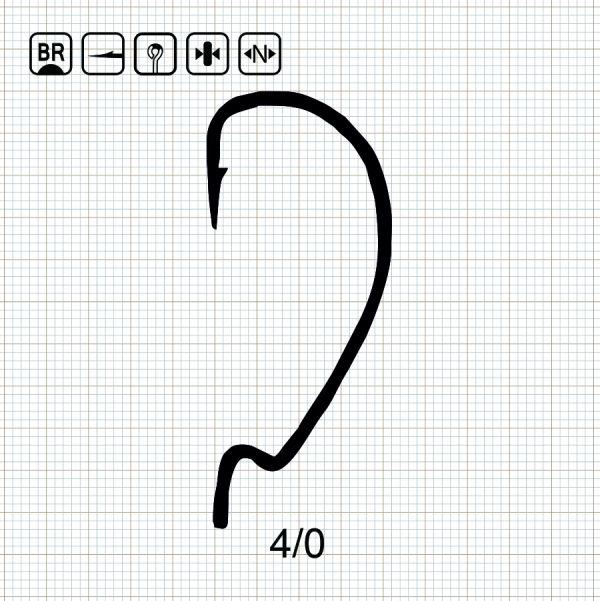 SCORPION SUPER LOCK WORM 4/0 BN / 10 шт.