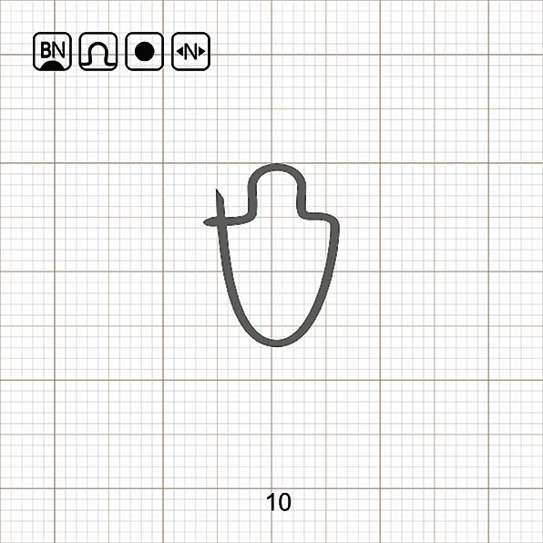 V SHAPE MAGGOT CLIP 10 BN / 10 шт.