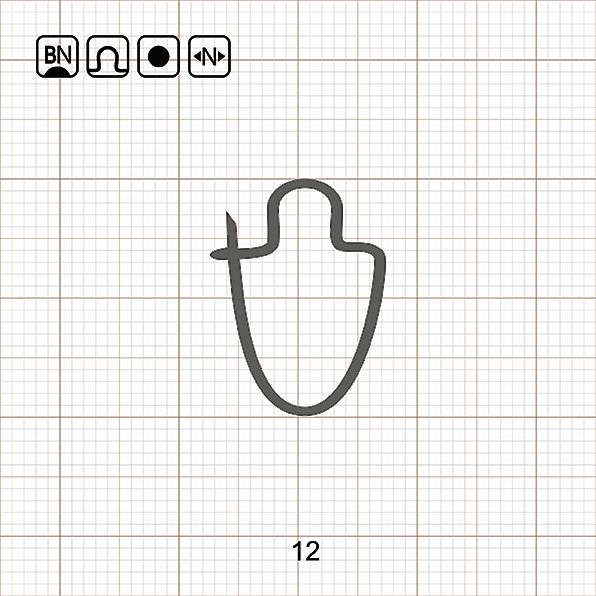 V SHAPE MAGGOT CLIP 12 BN / 10 шт.