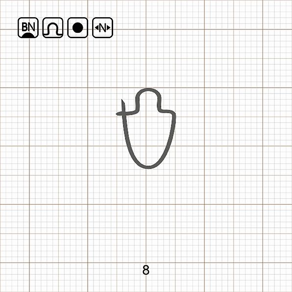 V SHAPE MAGGOT CLIP 8 BN / 10 шт.