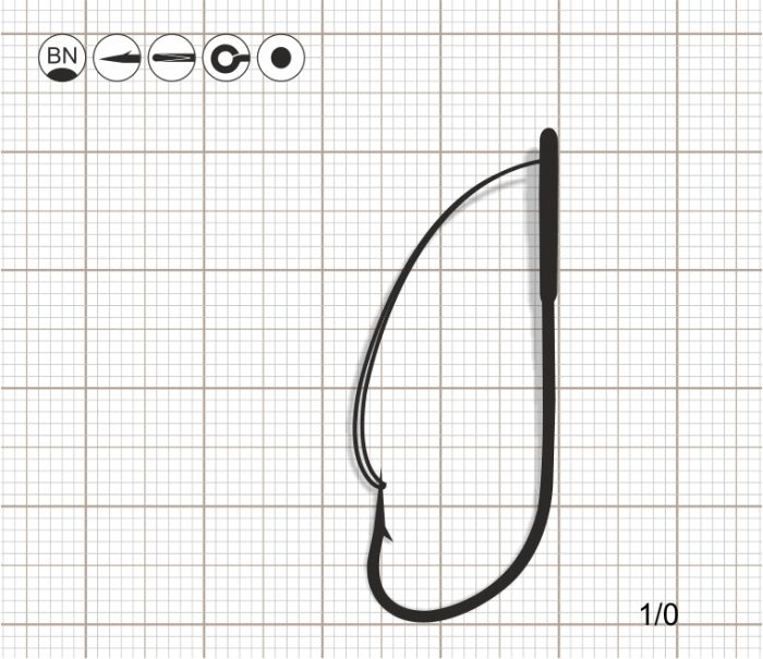 SCORPION WEEDLESS SPROAT 1/0 BN / 10 шт.
